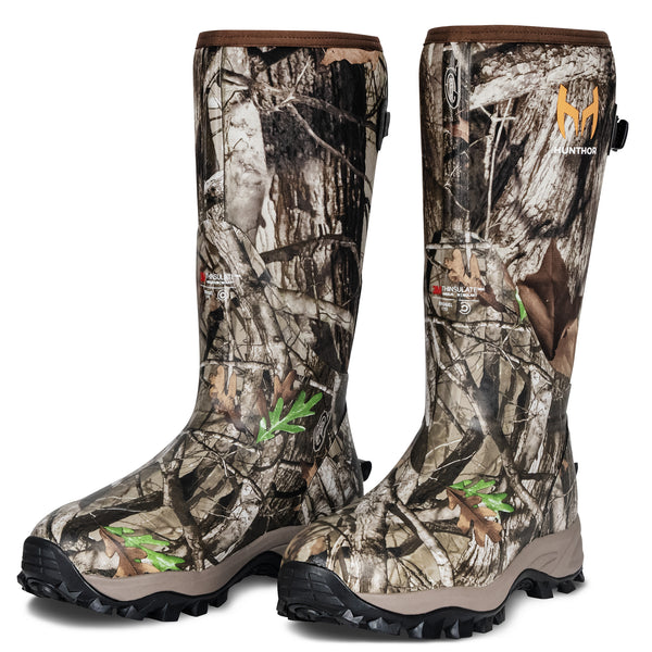 Hunting Boots for Men with Xerogel Thermal Lining, Waterproof Warm Lightweight Rubber Boots for Cold Weather Outdoor Hunting